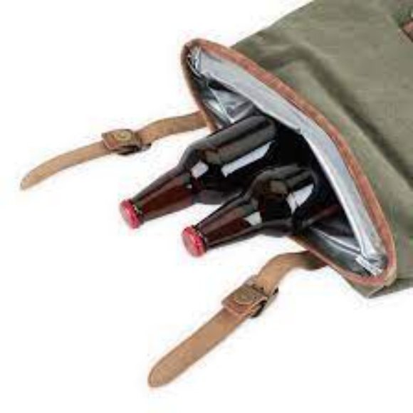 FOSTER & RYE Insulated Cooler Wine Backpack In Deep Pacific Blue NWT - Picture 3 of 12